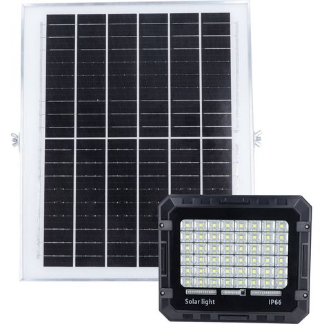 Projecteur LED Solaire 200W 2000LM 48 LED Batterie 10000mAh IP66 Étanche Crépuscule à Aube Télécommande Extérieur (1/5)