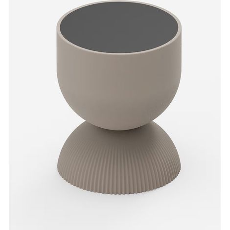 Tavolino design in polietilene salotto e outdoor piano antracite Illo - Beige (1/4)