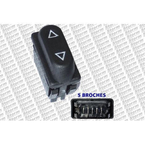 Contacteur lève-vitre mono compatible Citroën, Fiat, Nissan (1/2)