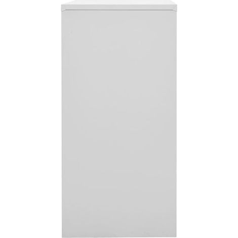 Armoire de Rangement en Métal Gris et Bleu, 90 x 45 x 92,5 cm, Casier de Stockage Robuste pour Bureau, Garage ou Atelier (1/5)