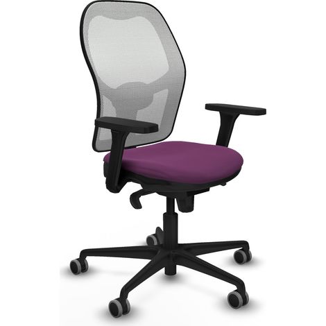 Jorquera sincro malla blanca similpiel morado brazos 3D base nailon ruedas 65mm engomada (1/5)