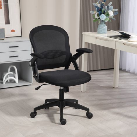 Ergonomischer Bürostuhl mit Netzrückenlehne und verstellbarer Höhe, 65,5 x 61,5 x 88–97,5 cm, schwarz (1/5)