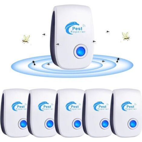 Répulsif Ultrason Anti-Rongeurs Insectes, 6 pcs Ultrason Anti Moustique Ultrason Souris et Rats, Intérieur Répulsif Électronique Insectes pour Souris, Rats Fourmis Araignées Moustiques (1/5)