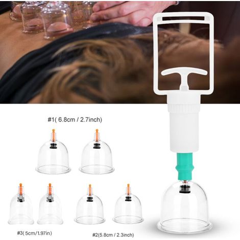 6 pièces/set Ventouses de Massage Chinoises, Kit de Thérapie par Succion, Détente Musculaire et Bien-être (1/5)