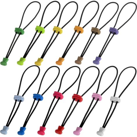 Pack of 12 Reusable Food Bag Tongs with Adjustment Loop for Packing Kitchen Sweets Snack Attaching Canes (15) (1/5)