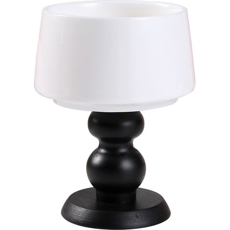 Coupe à pied en céramique Design incliné Pied en bois noir Coupe dessert décorative Support bougie parfumée (1/4)
