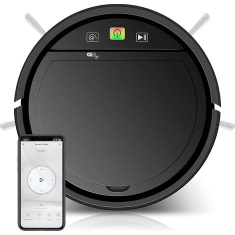 Decdeal Smart Sweeper Household 3 in 1 Reinigungsstaubsauger App Fernbedienung 2500pa Supersaugung 2500 mAh Sweeping Roboter
