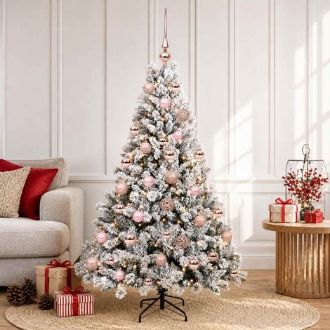 vidaXL Artificial Christmas Tree with Bauble 150 cm 150 LEDs (1/5)