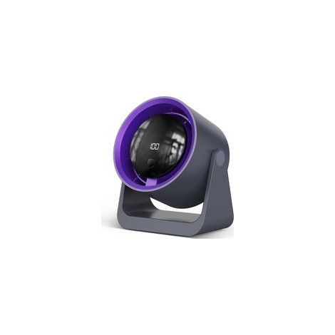 Tischventilator, kleiner, leiser Tischventilator mit 5 Geschwindigkeitsstufen, 360°-Drehung, LED-Anzeige, 3/6/9-Stunden-Timer, 2000 mAh Akku, USB-aufladbar, ideal für Schlafzimmer, Büro und Camping (1/5)