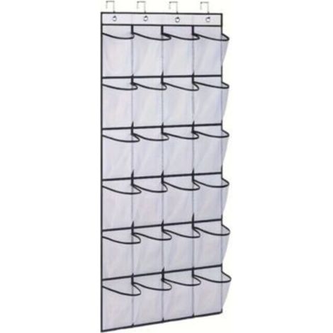 Bolsa blanca para colgar zapatos, 56 x 150 cm, 1 unidad, bolsa de almacenamiento de zapatos para montaje en pared para uso doméstico.