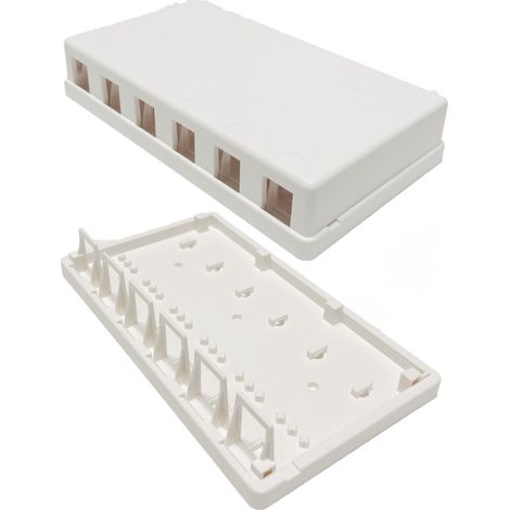 Alloggiamento per montaggio a superficie per 6 moduli Keystone Snap-In (1/5)