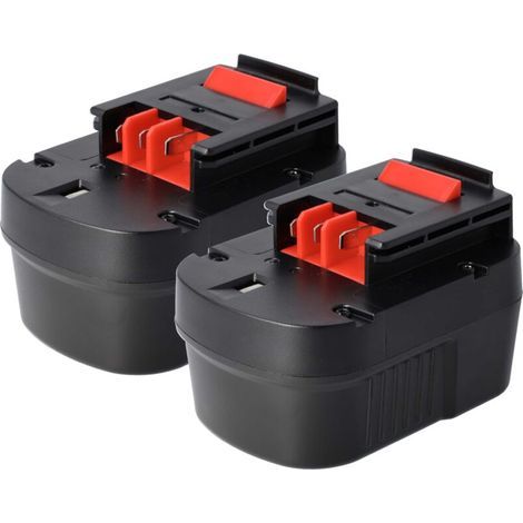 2x Ersatzakkus für Black & Decker A12, A12-XJ, A12EX, A1712, BD1204L, BPT1047 für Elektrowerkzeuge (1500mAh NiMH 12V) (1/5)