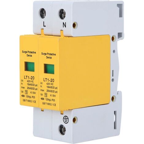 Surge Protective Device Yellow Module 2P LT120 20KA Anti-Thunder Modular Devices (1/5)