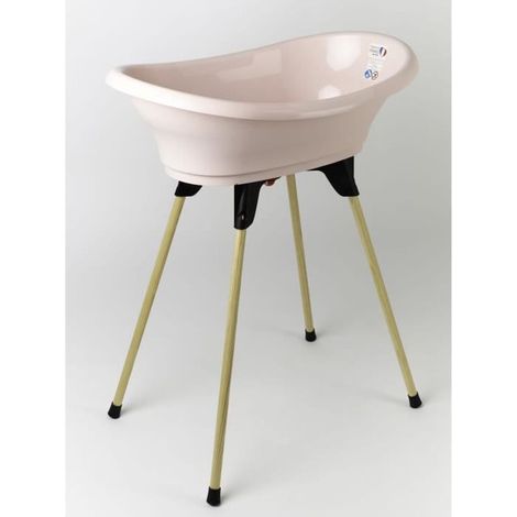 KIT DE BAÑERA VASCO DE THERMOBABY Rosa Polvoriento: bañera + pies + tubo de desagüe