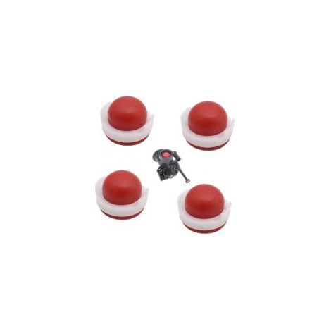 Juego de 4 bombillas de cebado de silicona y plástico, 23 x 20 mm, bombillas de cebado para carburador, aptas para cortacéspedes Briggs & Stratton 694394 494408 - Crezuo