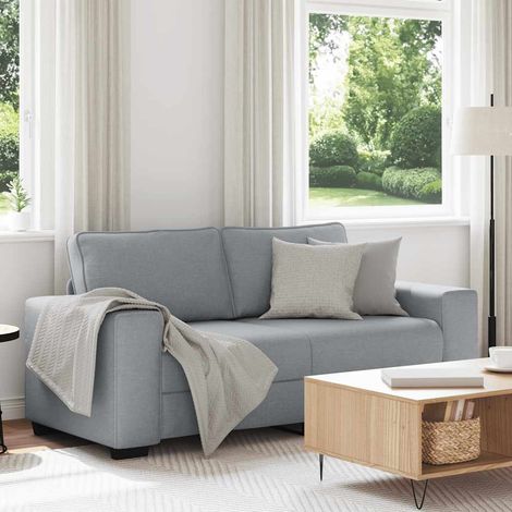 2-Sitzer-Sofa Hellgrau 180x77x82 cm Stoff