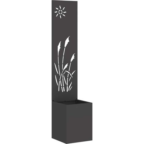 Écran de confidentialité de jardin Fretwork Noir 32 x 140 cm (1/5)