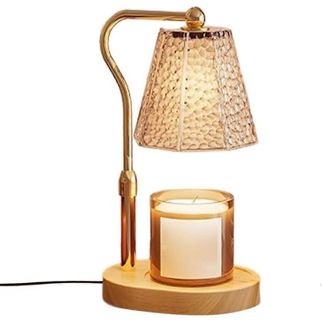 Lampe chauffe-bougie avec minuterie et variateur, chauffe-cire réglable en hauteur pour la maison et la chambre, lampe à bougie vintage (UE) (1/5)