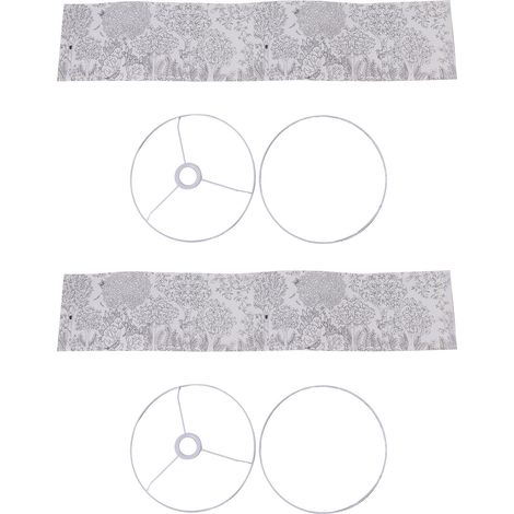 Ortviai Abat-jour cylindrique en PVC 2 unités – 30 x 30 x 20 cm, motif arbre moderne, pour lampe de table ou chevet E27/E26 (1/5)