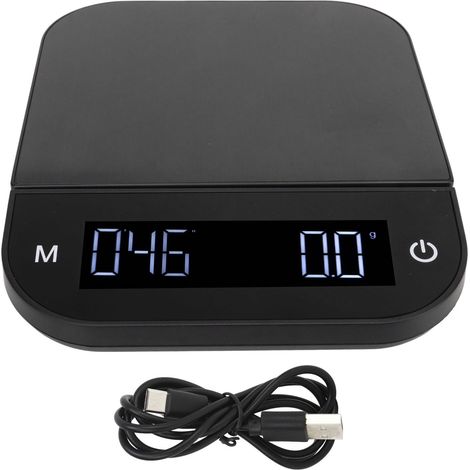 Balance de cuisine numérique étanche, haute précision (0,1 g), manuelle et automatique, mini, portable, avec minuteur (3 kg). (1/5)