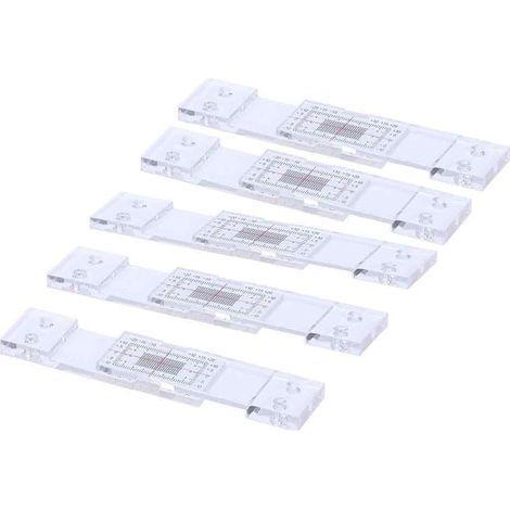 Rissmonitor – Transparente Acrylplatte mit Messraster – Zur horizontalen und vertikalen Rissüberwachung an Wänden und Bauwerken – 5er-Pack (1/5)