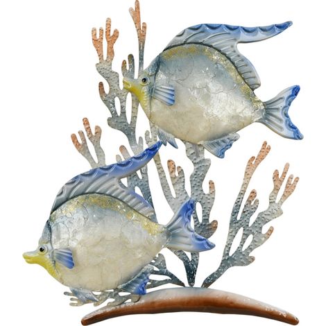 Cintre d'ornement de poisson bleu pour la décoration de la maison de style marin