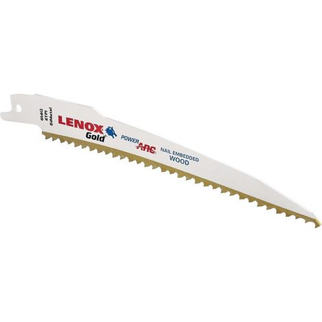 Sega a sciabola dorata lunghezza lama 152 mm larghezza 19 mm dente graduazione TPI 6 5