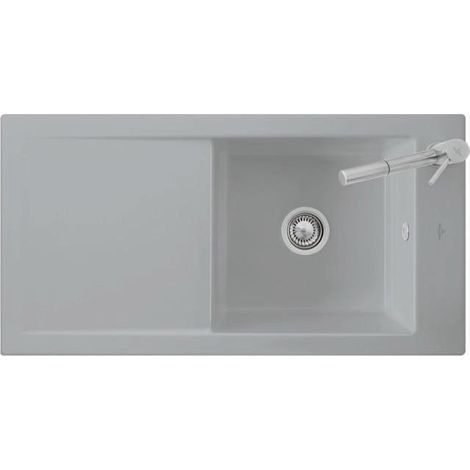 Timeline 60, Lavelli sottotop, 1000 x 510 mm, Lavello sottotop, Lavello reversibile, Lavello bianco neve lucido