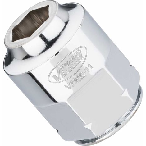 VIGOR Steckschlüssel-Einsatz superflach V7202-11 Vierkant hohl 12,5 mm (1/2 Zoll) Außen-Sechskant Profil 11 (1/5)