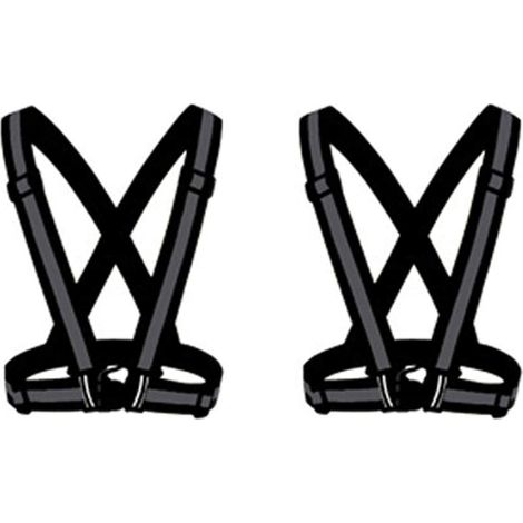 CSPARKV 2 Pack (Black) Adult/Kids Reflective Safety Vest, High Visibility Adjustable Work Vest Jacket, High Visibility Sports Gear for Jogging (1/3)