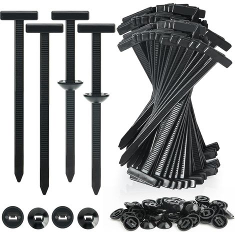 100 Pièces Attaches Câbles Universelles Autobloquantes, Attaches en Nylon Résistantes aux UV, pour Réparation Automobile et Usage Quotidien (1/5)
