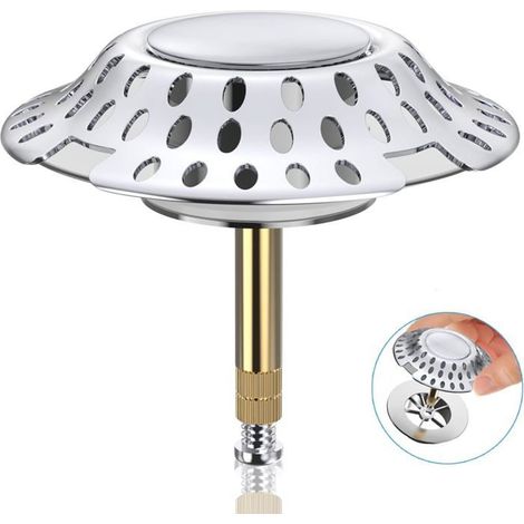 2-in-1-Ablaufstopfen mit Haarsieb – OKUMGGYJ – Für Badewanne