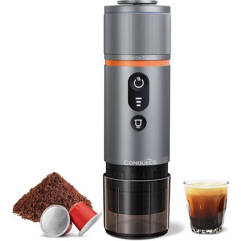 Machine à Cafe Portable - Cafetière à Expresso Chauffage Électrique de Voyage - pour 12V Voiture et le Camping - Compatible avec les Capsules et les Capsules CP-023 (1/5)