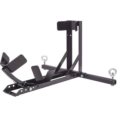 Soporte universal para motocicleta BIKETEC para rueda delantera, color negro.