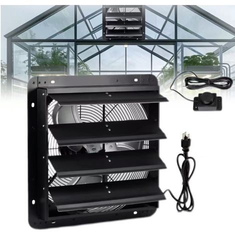 Ventilateur d'extraction à persiennes - 48 cm, ventilateur mural, EC,commande intelligente, adapté à la ventilation et au refroidissement des serres. (1/5)