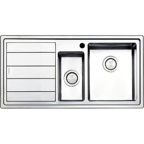 Samet Lavello cucina SAXT332 2 vasche e gocciolatoio sinistro 100x50 cm (1/2)