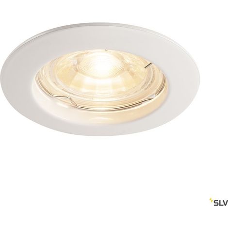 Spot encastré intérieur PIKA rond fixe blanc GU10/QPAR51 50W max - SLV - 1000714