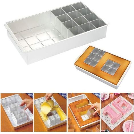 Moule à pâtisserie en aluminium, moule à pâtisserie à chiffres, moule à pâtisserie à chiffres, grand pour anniversaire, mariage, bi (1/5)