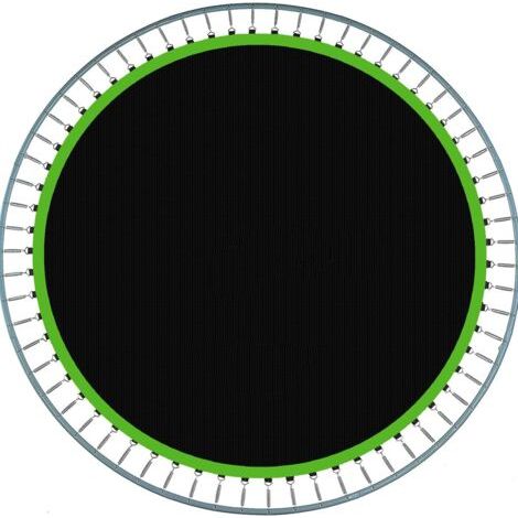 Runde Trampolin-Ersatzmatte mit 64 Ringen im Durchmesser, Sprungmatte für 10 Fuß Trampolin-Zubehör Grün