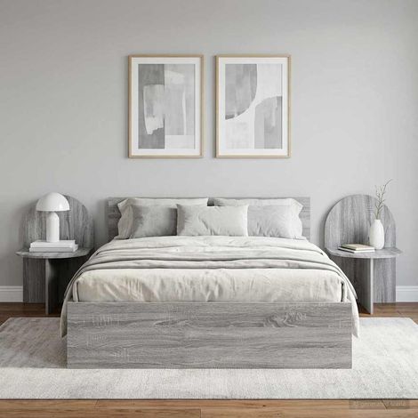 vidaXL Mesita de Noche 2 uds. Gris Sonoma 48 x 49 x 65 cm (1/5)