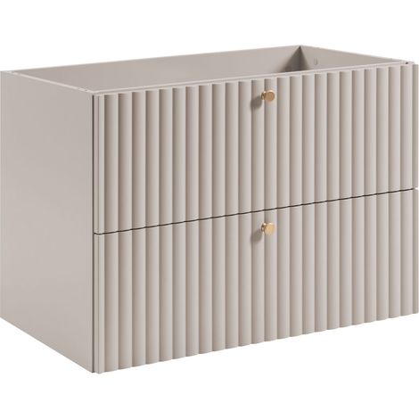 Mobile bagno Bello 80 cm, cashmere, maniglie dorate (1/5)