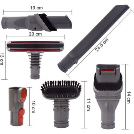Kit d'accessoires de remplacement pour aspirateur Dyson V8 V7 V6 V10 SV10 SV11 – Pièces de rechange, brosses, outils et accessoires pour aspirateur sans fil Dyson V6 DC34 DC35 DC59 (6 en 1) (1/3)