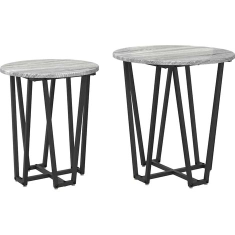 Maison Exclusive - Conjunto de mesas auxiliares 2 pcs Sonoma Gris