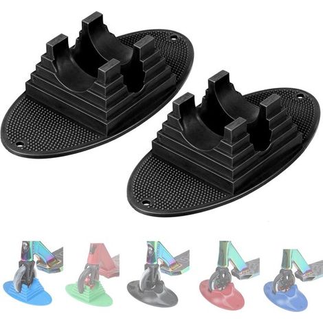 Universeller Scooter Ständer Halterung für Stunt Scooter und Kinderroller für 95 120 mm Räder Robuster ABS Bodenständer Schwarz 2 Stück (1/5)