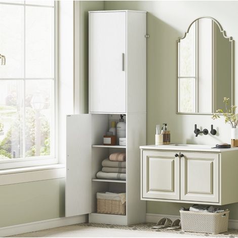 Mobile bagno alto 2 ante ripiani regolabili 40x35x180 OKMYHOME (1/5)