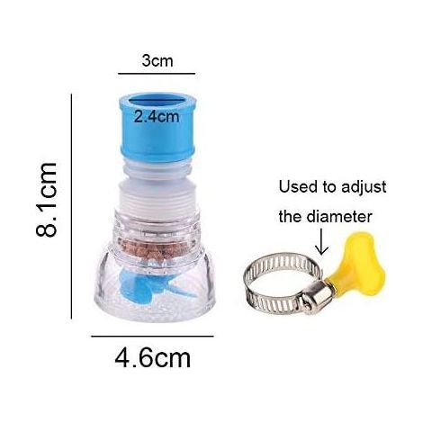 Filtre à Eau de Robinet Accessoires de Cuisine Sains avec Un élément Filtrant économiseur d'eau Rotatif Installation Facile Purificateur d'eau de Robinet pour Robinets de Cuisine à Domicile(Rose) GROO (1/4)