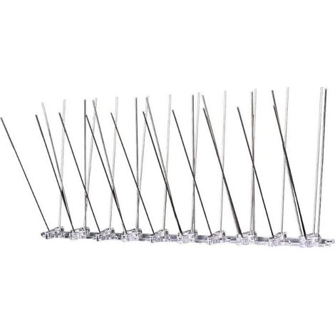OLDISFER hilera antipalomas s80 1,5mt  blister , Blister con 6 tiras hilera antipalomas Longitud total de las 6 tiras 1,5 mts Púas de acero inoxidable En base de polica (1/2)