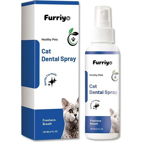 Furriyo Katzen-Zahnspray reinigt sanft und erfrischt den Atem von Katzen, schützt ihre Zähne und beugt Mundgeruch vor. (1/5)