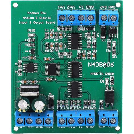 Analog-Digital-Modul RS485 8-Kanal ADC/DAC-Wandler N4DBA06 IO-Platine DC 12V