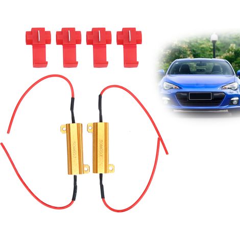 2 pièces Décodeur LED 50W 6Ω Résistance de Charge Anti-Clignotant pour Feux de Jour (1/5)